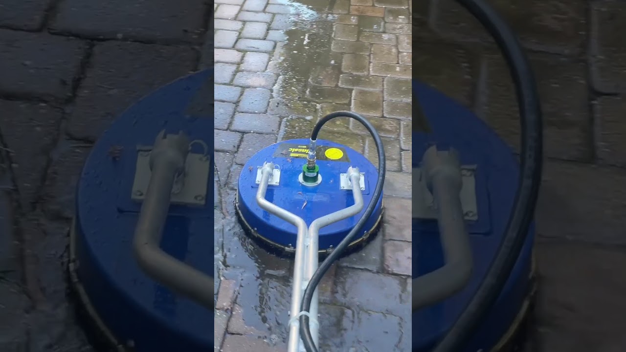 Surface Cleaner First Run #whisperwash #softwashing #powerwashing #surfacecleaning #pavers