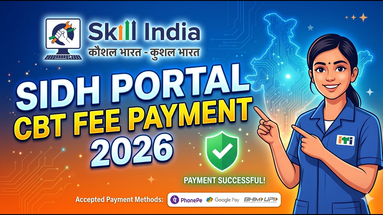 ITI CBT Fee Payment 2026 Online Process | Skill India Digital Hub