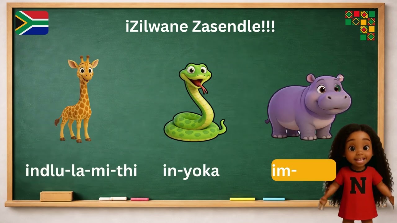 Learn Animals in isiZulu 🇿🇦 | Kids Animal Names in Zulu | Fun Classroom Lesson