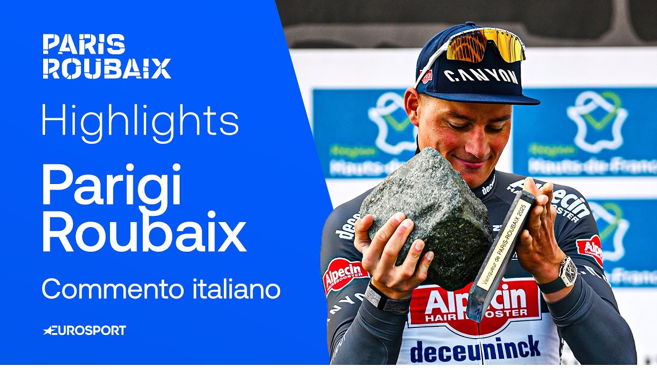 3️⃣👑TRIPLETTA di VAN DER POEL alla Parigi-Roubaix 2025. POGACAR cade ed è 2° | HIGHLIGHTS