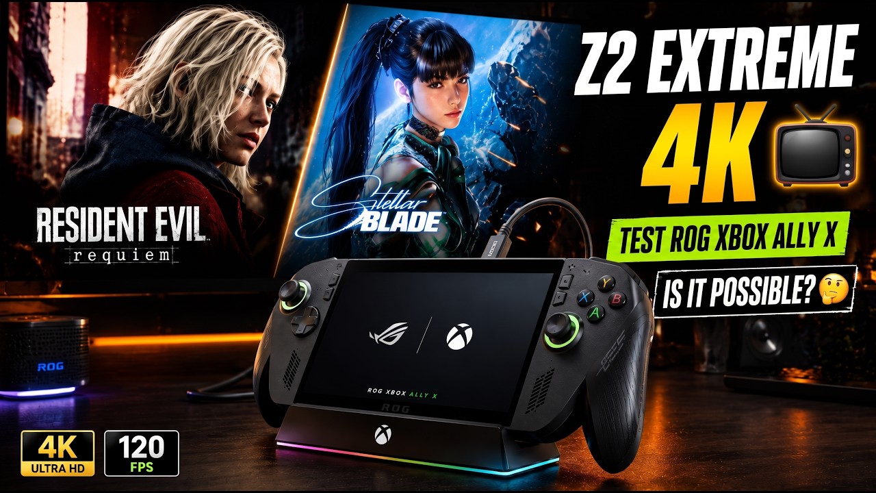 Can the Z2 Extreme Game in 4K? 📺 ASUS ROG Xbox Ally X Docked Test