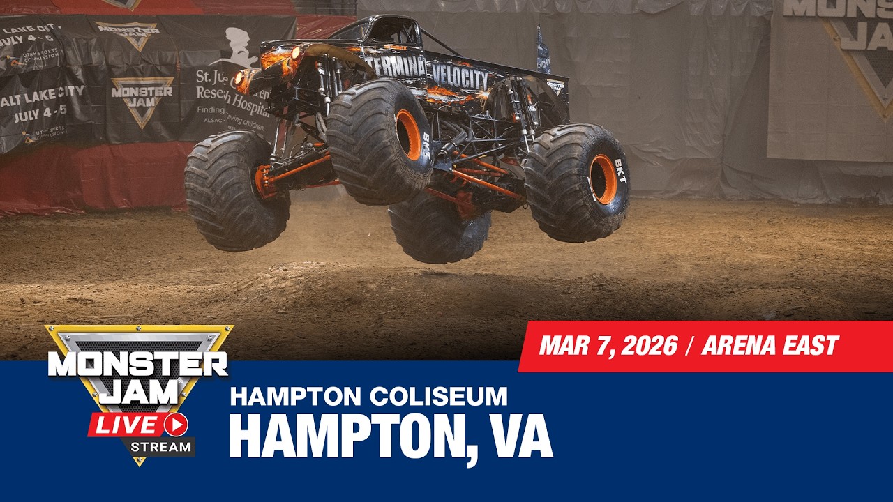 Monster Jam: Hampton, VA - 3 (Full Event) | March 7, 2026 | Arena East