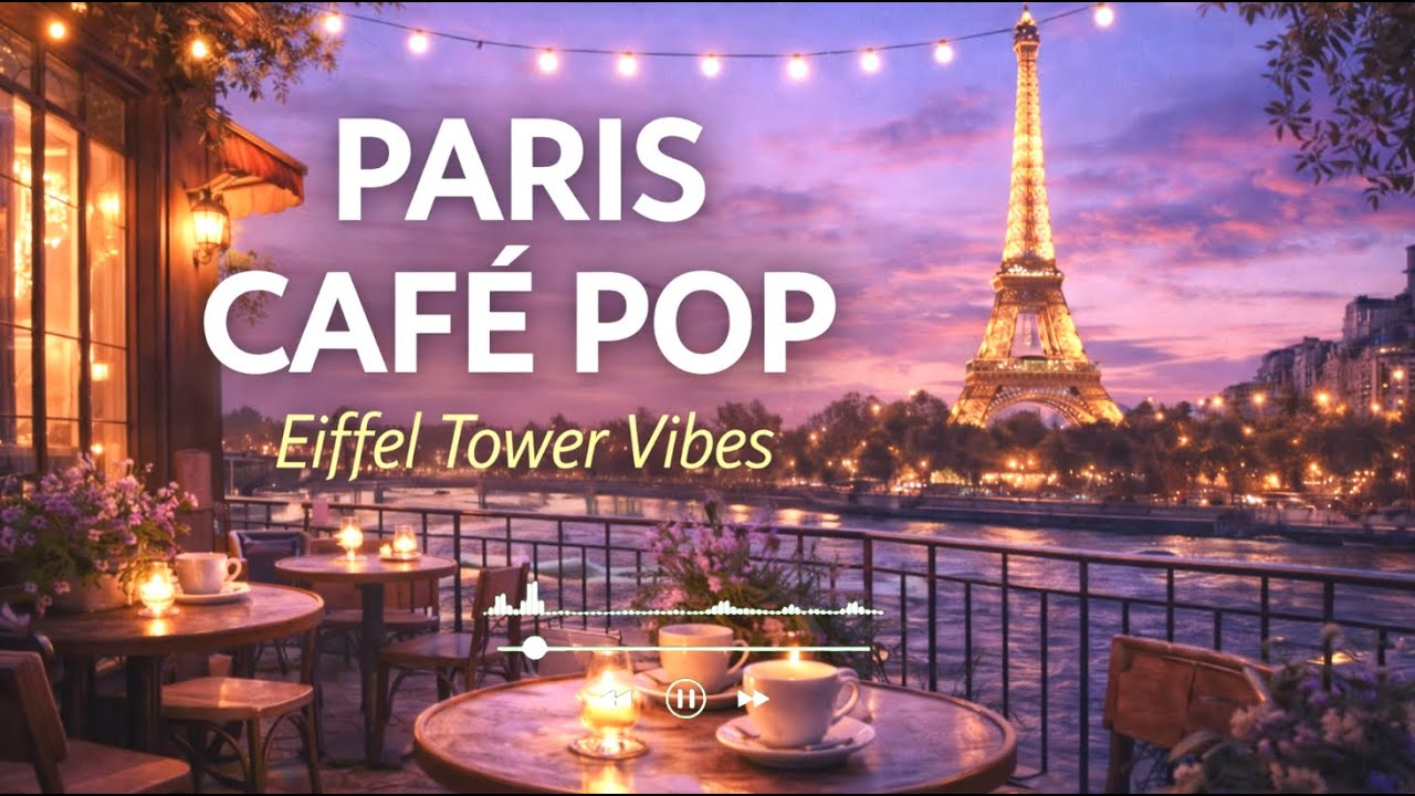 Paris Café Pop by the Eiffel Tower ☕🗼 | Cozy Romantic Playlist (Soft & Healing)