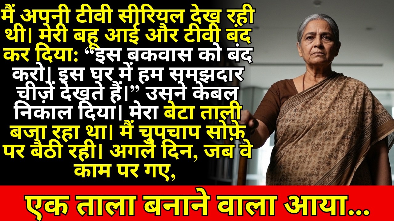 मैं सीरियल देख रही थी, मेरी बहू ने टीवी बंद कर दिया: “यह बकवास है!”, अगले दिन…