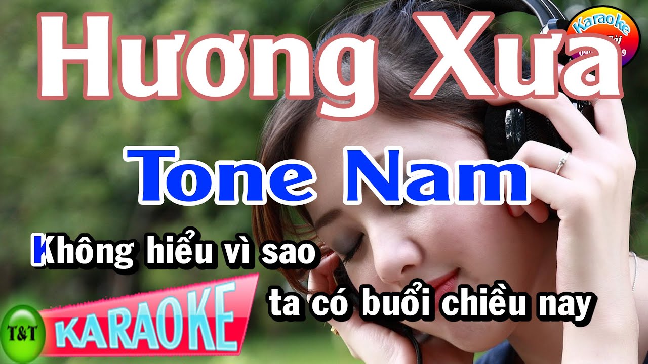 Karaoke Hương Xưa | Tone Nam | Thái Tài