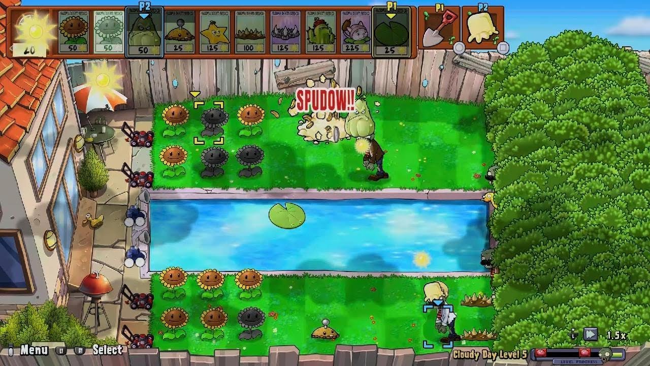 Plants vs. Zombies: Replanted Cloudy Day Level 6