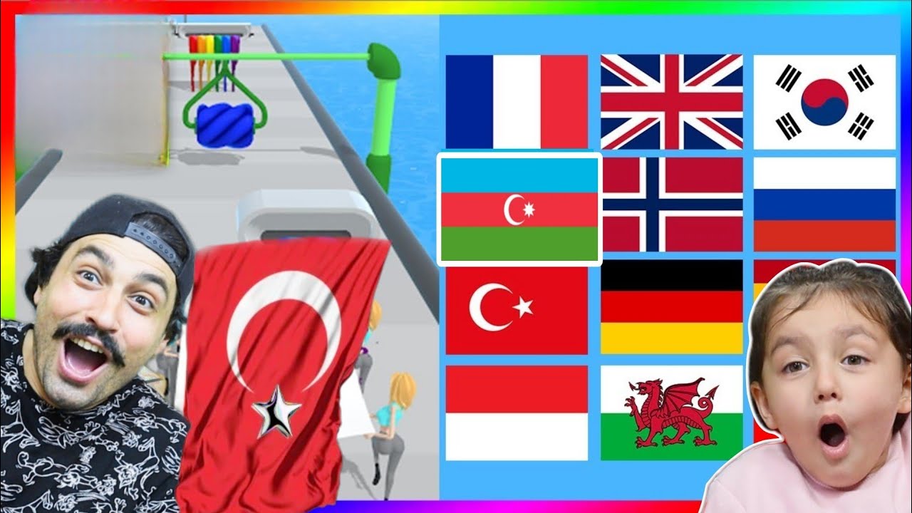 DÜNYADAKİ BÜTÜN ÜLKELERİN BAYRAKLARINI BOYADIK 😄 Flag Painters