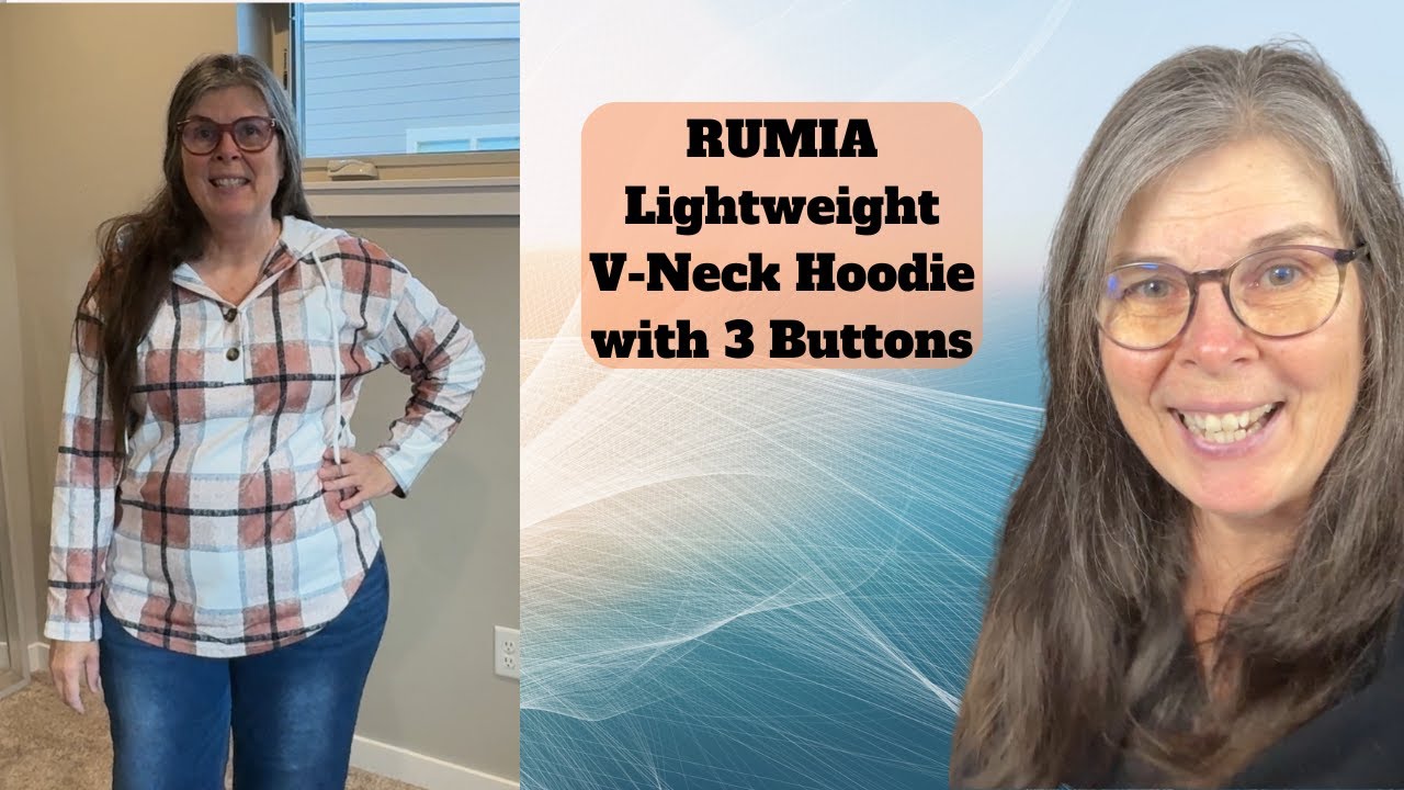 RUMIA V-Neck Buttoned Hoodie Review: Stylish & Cozy! #ad