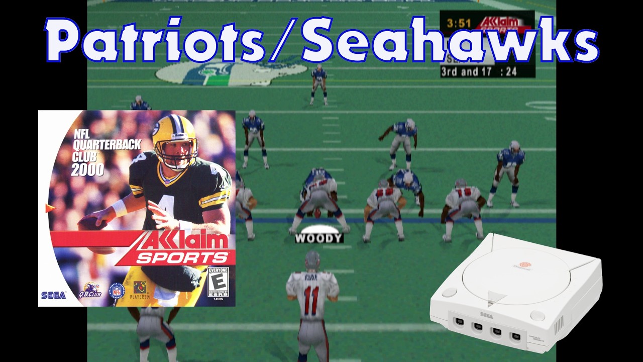 Patriots / Seahawks Sim - NFL Quarterback Club 2000 - Sega Dreamcast (1999)