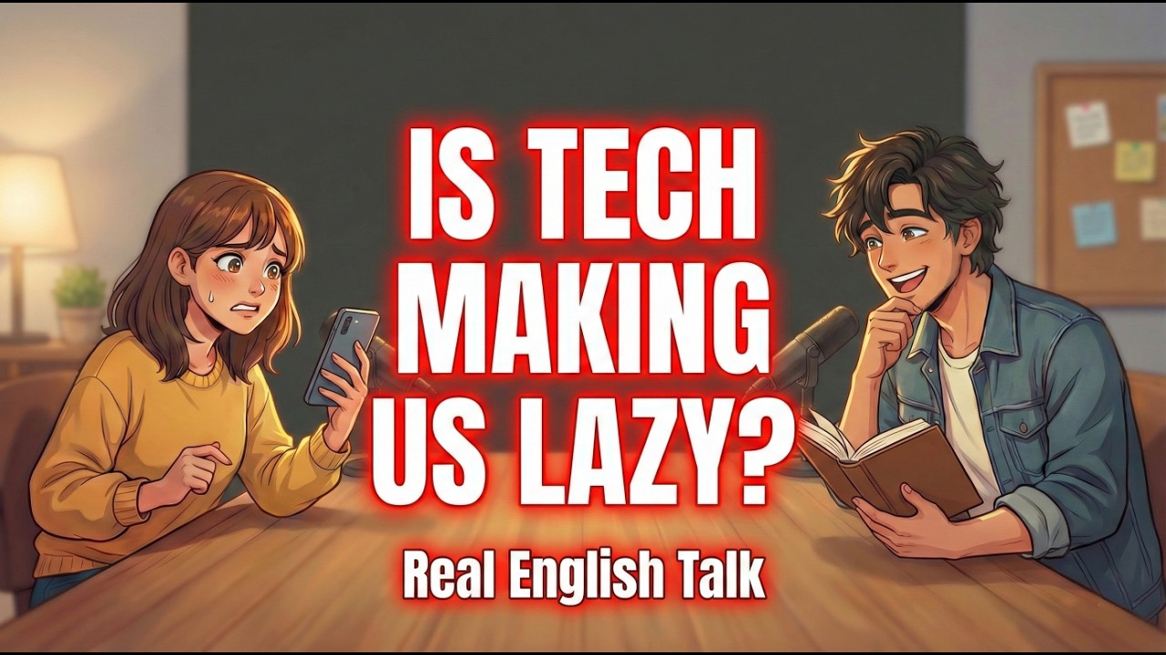 Is Technology Making Us Lazy? 📱 vs 📖 | Easy English Listening Practice