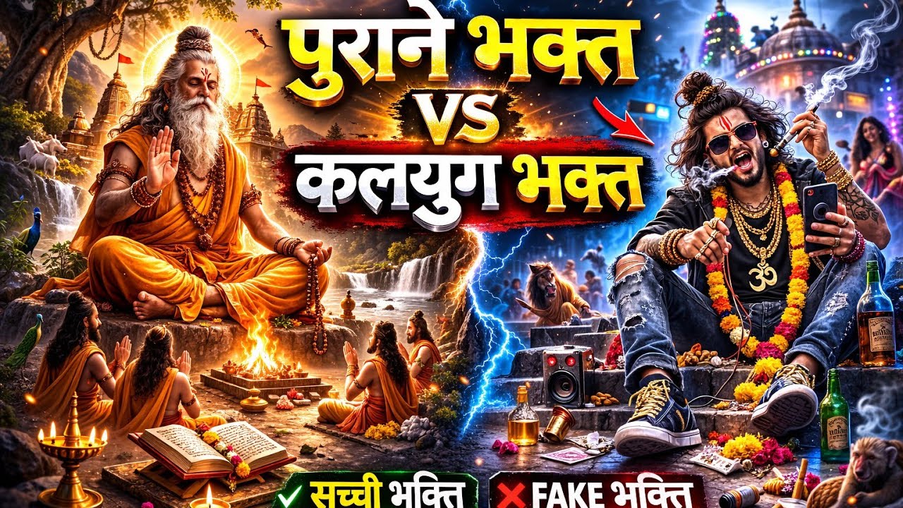 कलयुग के भक्त  vs पुराने भक्त 🤔😱 | असली भक्ति क्या है? वेदों का छुपा हुआ सत्य #vedanta #upanishads💥🤔