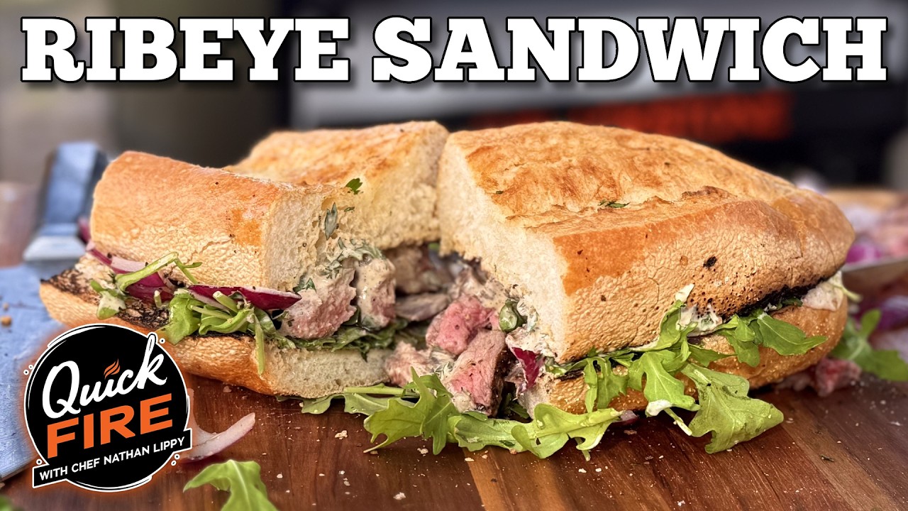 How to Make a Ribeye Sandwich on the Open Flame Grill 🔥