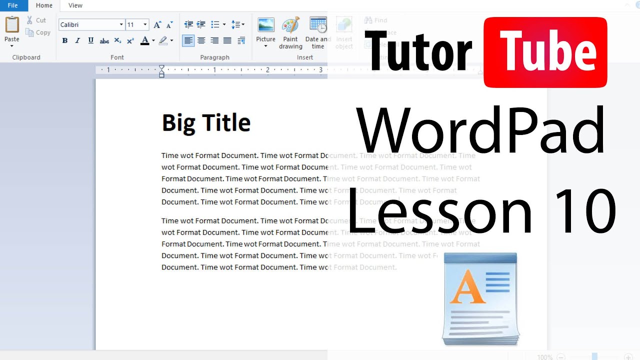 WordPad - Tutorial 10 - Paste Special
