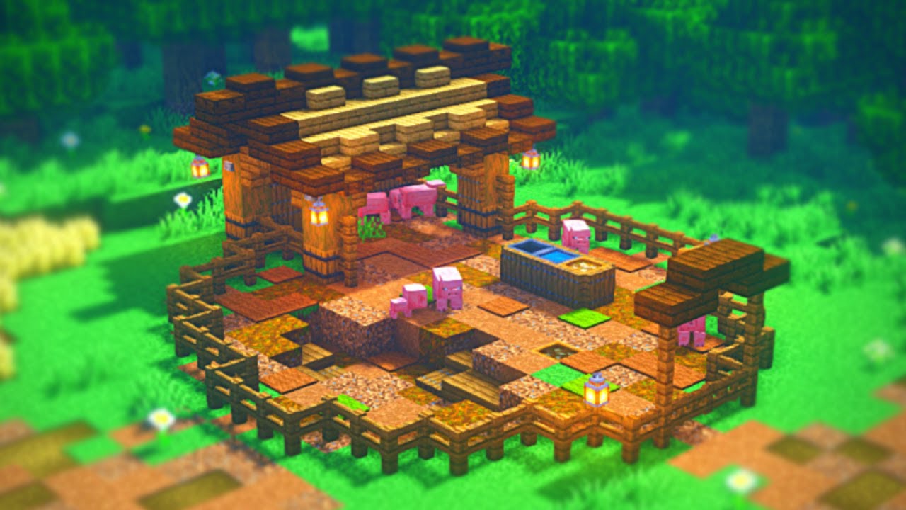 Minecraft Tutorial | Como Construir um Chiqueiro no Minecraft