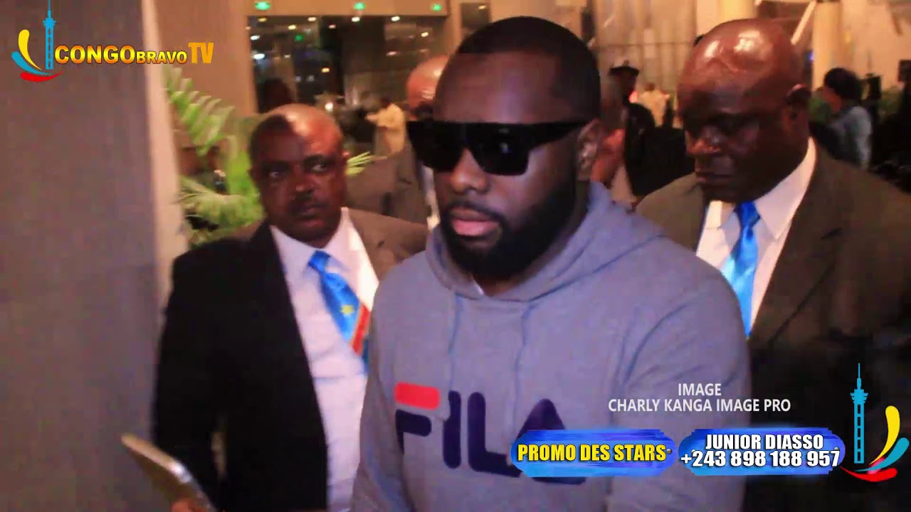 L'ARRIVE DE MAITRE GIMS A KINSHASA FALLY IPUPA BATU BA BWAKISI YE NA AEROPORT BALANDI MAITRE GIMS