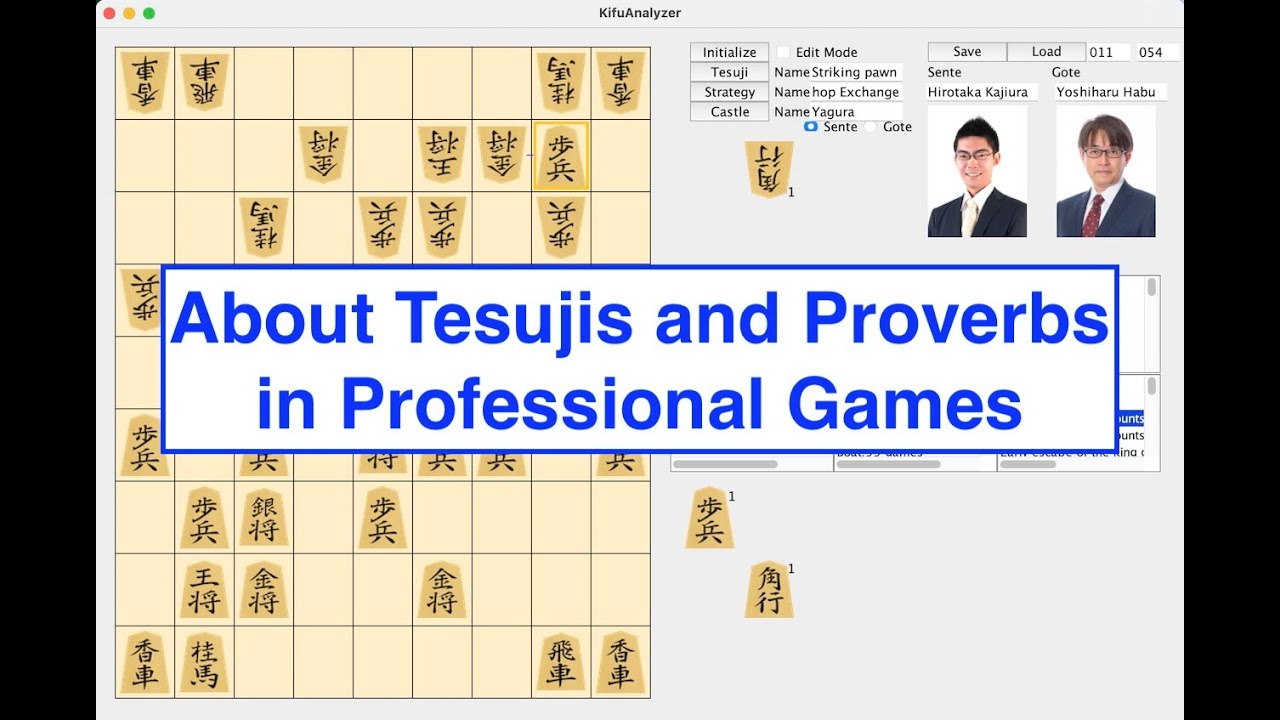 Shogi Tips: About Tesujis and Proverbs in Professional Games