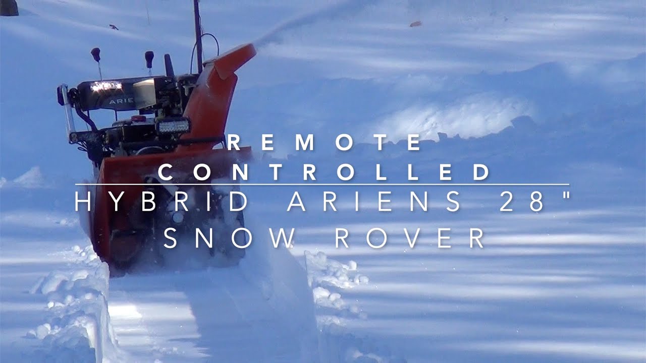 Blizzard of 2022 - Remote controlled hybrid Ariens snowblower (Snow Rover) and Winter Storm Kenan.