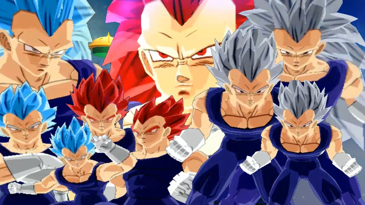 Vegeta SSJ GOD All Forms | Dragon Ball Z Budokai Tenkaichi 3 Mod