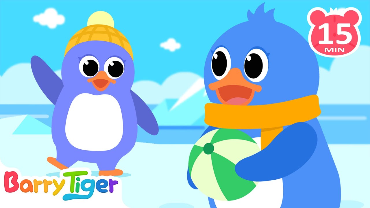 可愛的企鵝兄弟在雪地玩地好開心 | 我想加入它們 | 啓蒙益智 | Kids Cartoon | 國語卡通片 | BarryTiger | 貝樂虎
