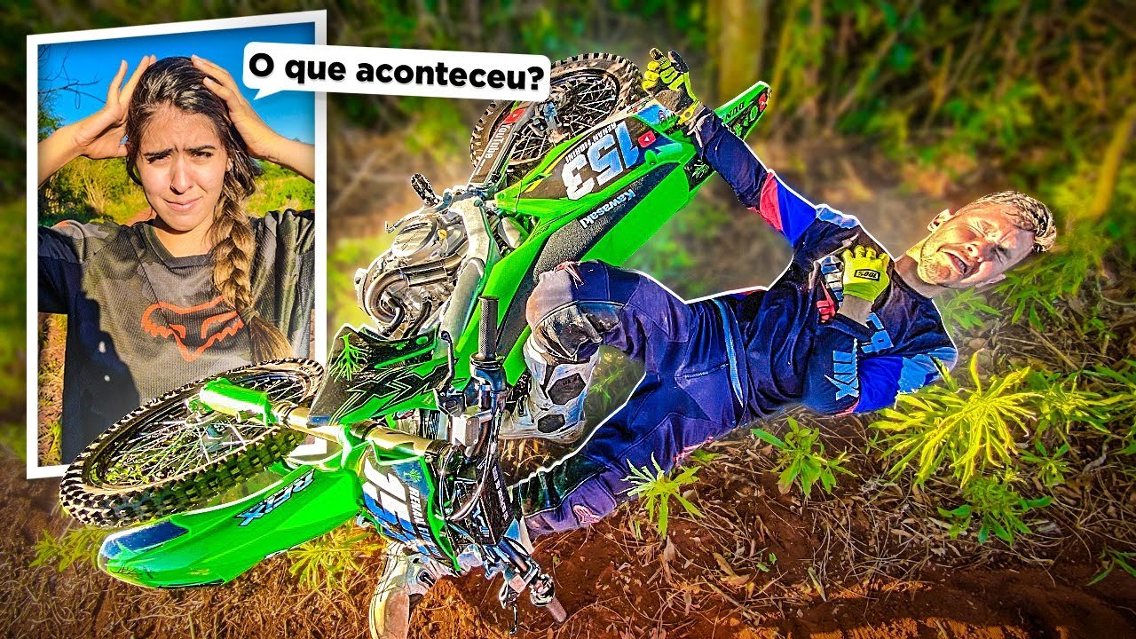 ELA FICOU DESESPERADA QUANDO EU CAI DE MOTO 😬