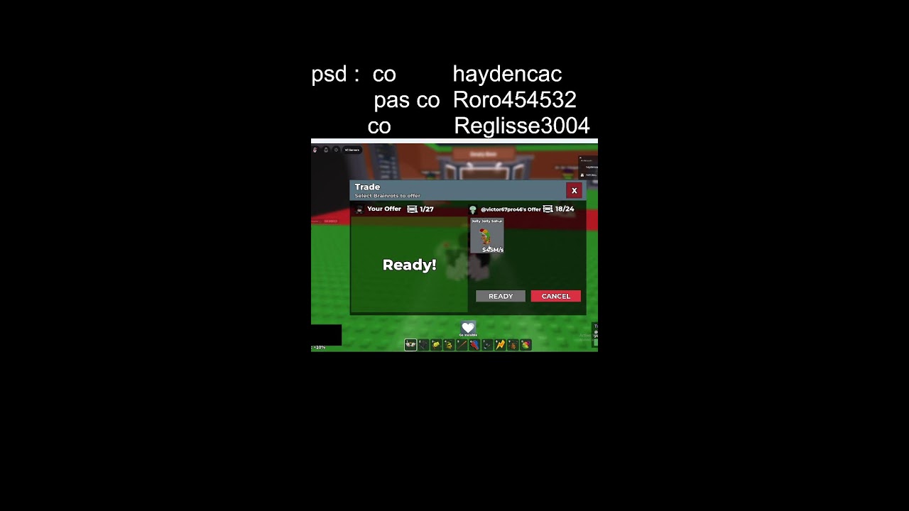 pvp/trade sur sab