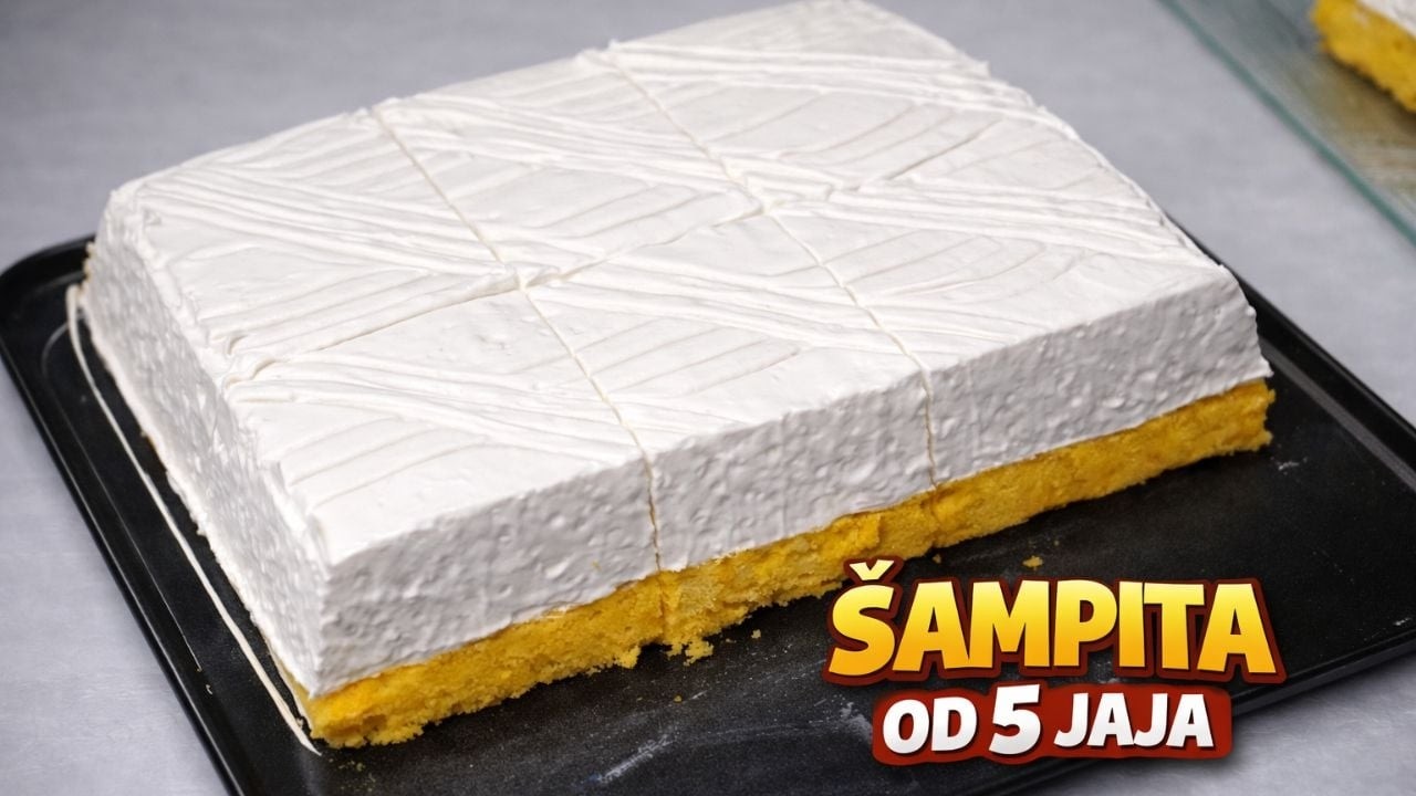 KAKO SE PRAVI &Scaron;AMPITA  - RECEPT SA 5 JAJA