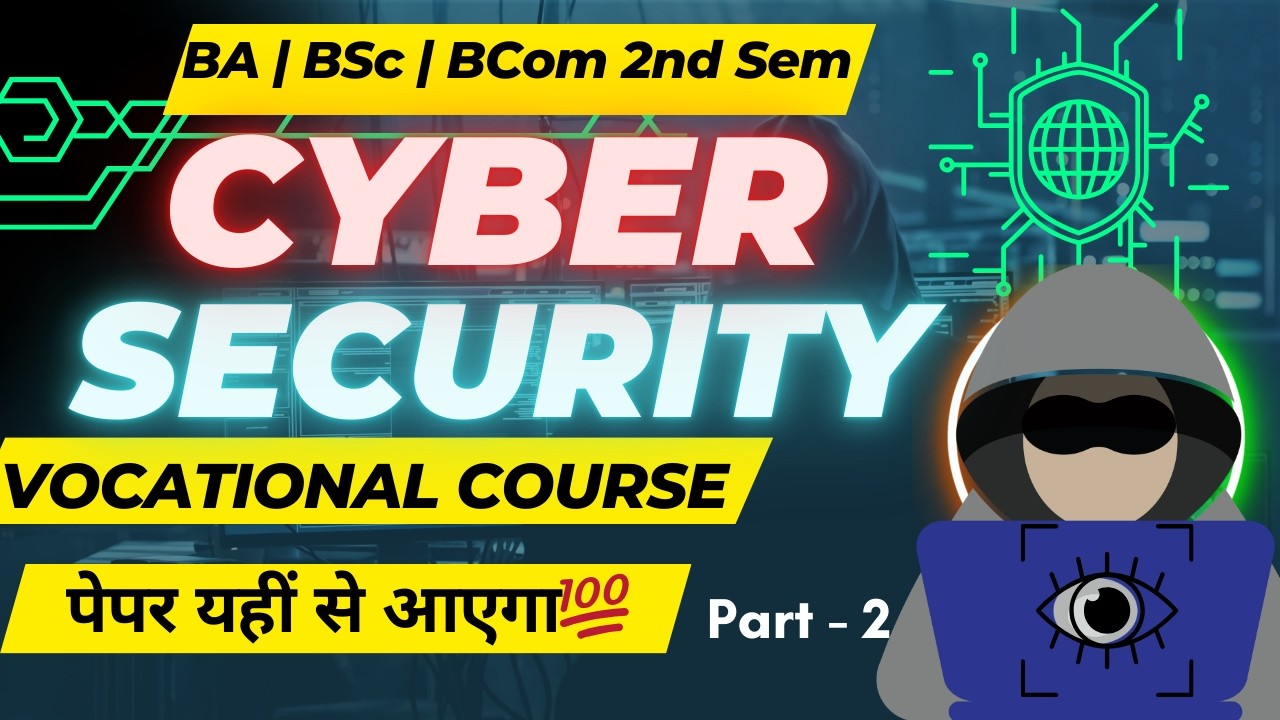 Cyber Security Mcq | साइबर सुरक्षा प्रश्न | Vocational Course | 3rd Semester| Cyber Security Imp Mcq