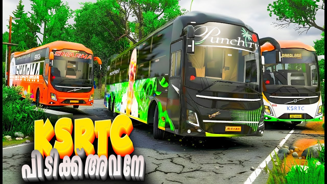 INDIAN VOLVO 9600 BUS RACE IN DANGEROUS ROADS IN KERALA🔥😮ETS2 GAMEPLAY