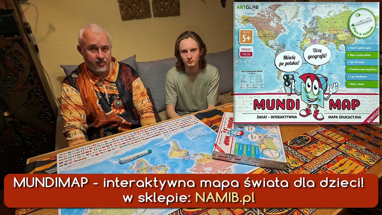 MUNDIMAP - interaktywna mapa dla dzieci w sklepie NAMIB.pl