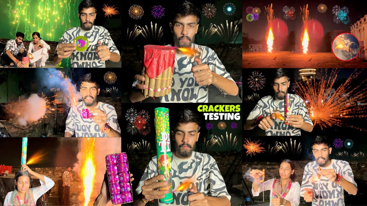 Unique Crackers Testing | Rocket, Sky Shot, Cock Brand, Patakha , Big Fireworks 2025 | Yogesh 01