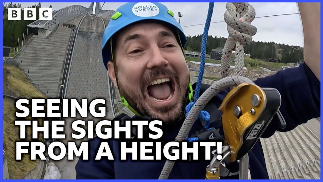 Doing a Zipline over Oslo | Martin Compston’s Norwegian Fling | BBC Scotland
