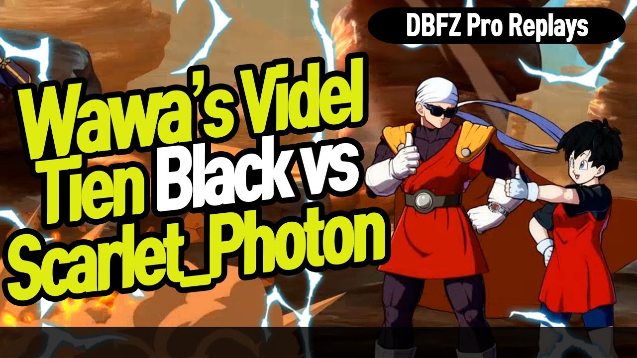 【DBFZ】 Wawa's Videl Black Tien team is awesome!! Wawa vs Scarlet_Photon FT4 【DBFZ Pro Replays】