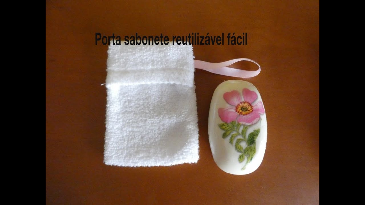 Porta sabonete de tecido reutilizável fácil pap