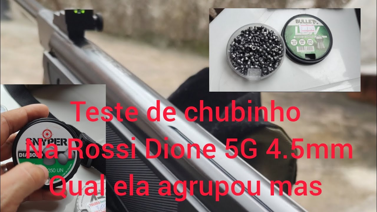 Teste de chubinho na carabina Rossi Dione 5G 4.5mm