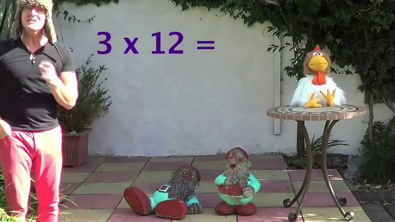 Learn your 12 times tables fast with Jingle Jeff, Professor Giggle & the 
