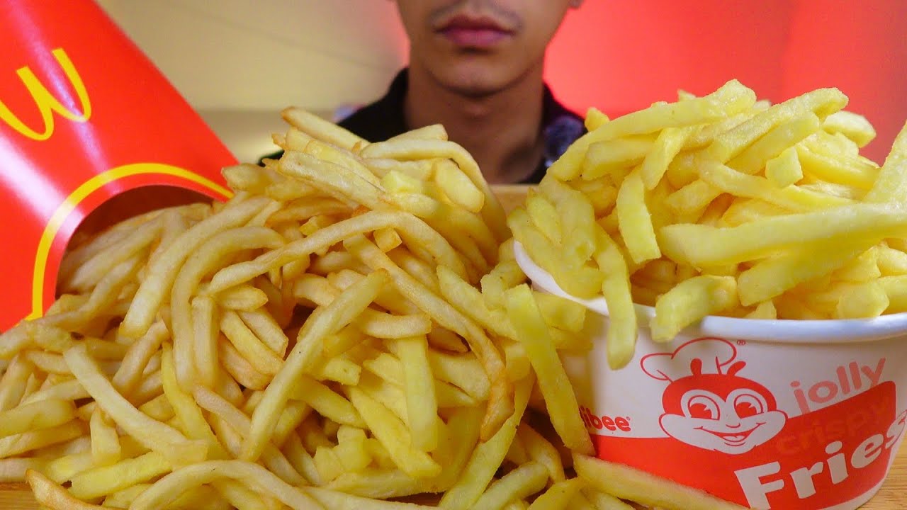 MCDONALDS & JOLLIBEE FRIES CRAVINGS MUKBANG *No Talking* ASMR
