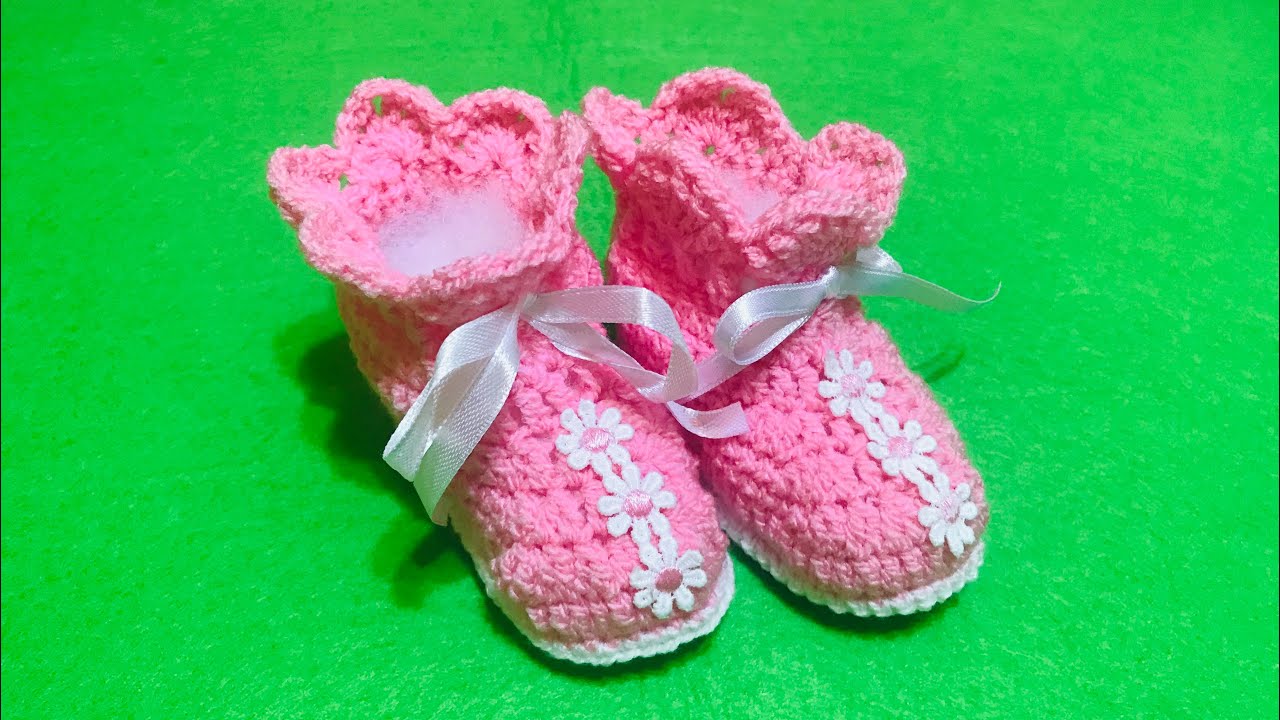 BOTITAS, ESCARPINES, PATUCOS BEBE A CROCHET FACILES Y RAPIDOS DE 0 A 3 MESES