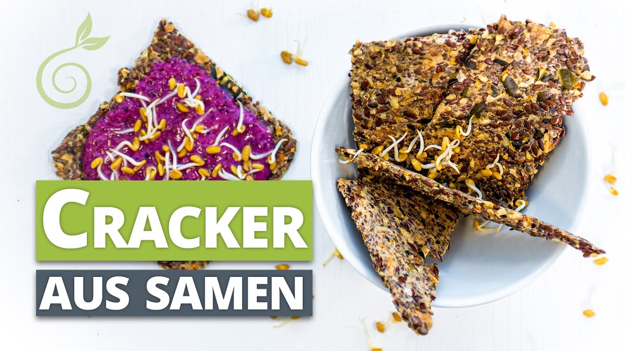 Cracker aus Samen 🌱 rohveganes Rezept mit Sprossen