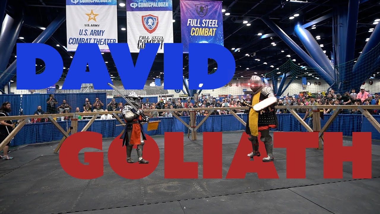 DAVID VS GOLIATH - Full Steel Combat at Comicpalooza - Saturday 1st Show BUHURT / ARMORED COMBAT