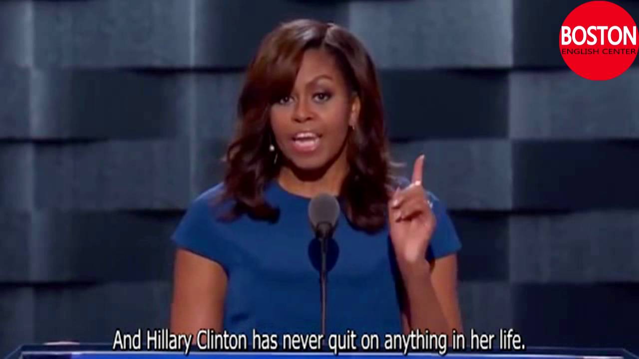 Michelle Obama Speech - English subtitles - DNC 2016