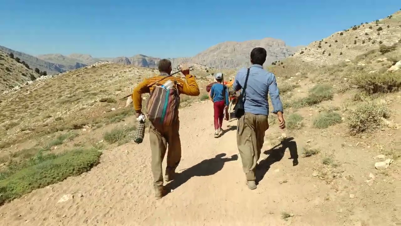 nomadic life:On the black path of tents،Zagros mountain range chaharmahal and bakhtyari iran #nomads
