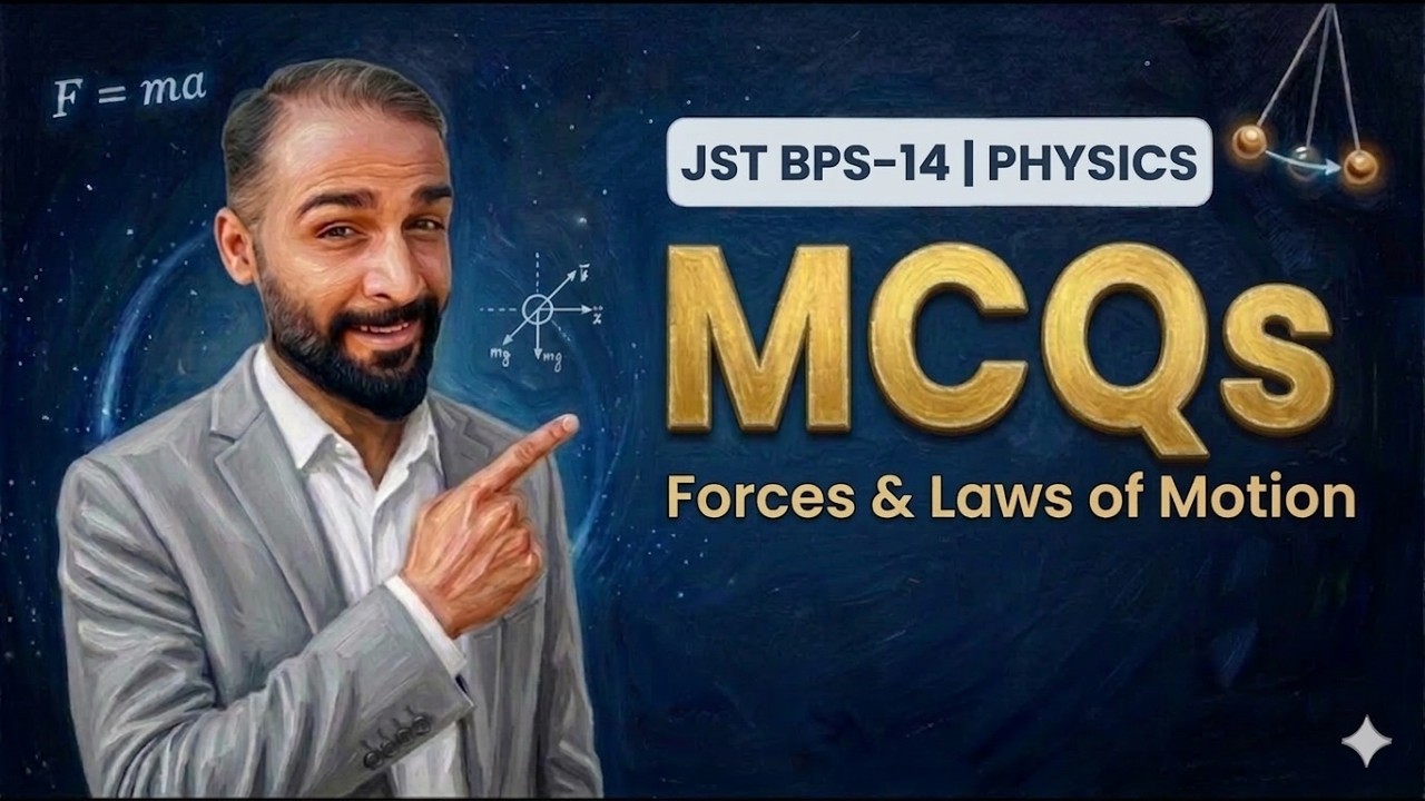 JST BPS-14 Physics MCQs | Forces & Laws of Motion | Most Important Past Paper Questions
