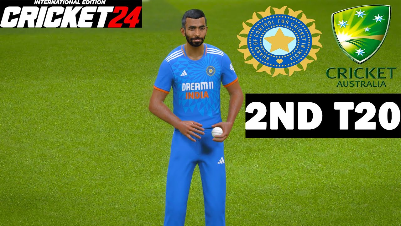 India vs Australia 2nd T20 Match 2024 - Cricket 24 Gameplay 1080P 60FPS
