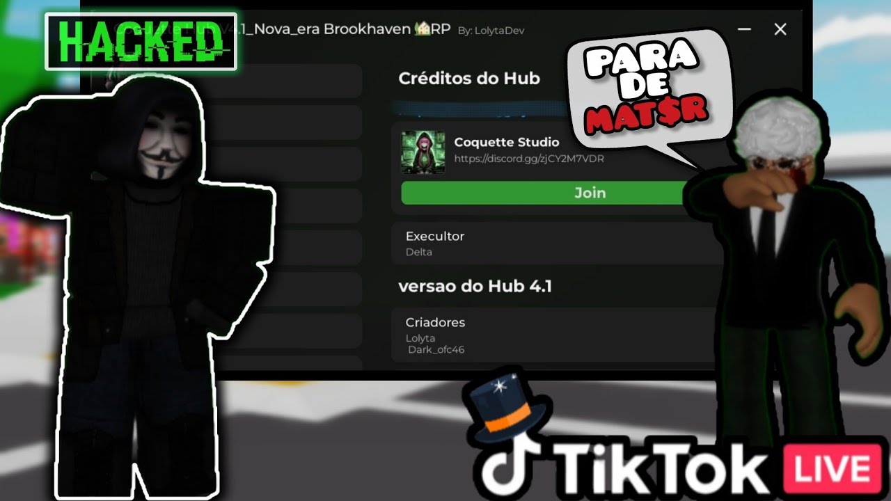 🎩 INVADINDO LIVES NO TIK TOK com o COQUETTE HUB e CARTOLA HUB/IRRITEI até ELE encerrar A LIVE 😂