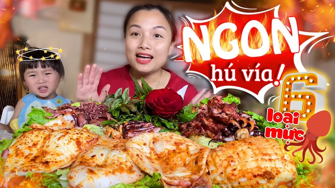 Ngon Tét Nách Cùng Mâm Mực 6 Loại Nướng Muối Ớt Cay Cay Hít Hà #597