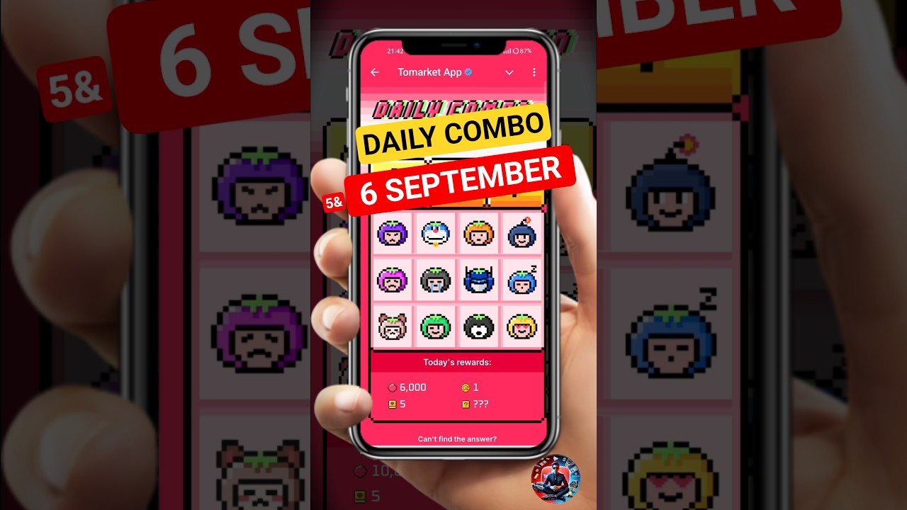 Tomarket daily combo 6 September | tomarket daily combo today | tomarket today combo | #shorts