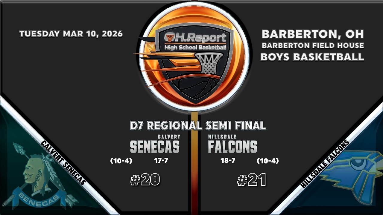 #21 Hillsdale Falcons (18-7) vs. #20 Calvert Senecas (17-7) - D7 Regional Semifinal Boys Hoops