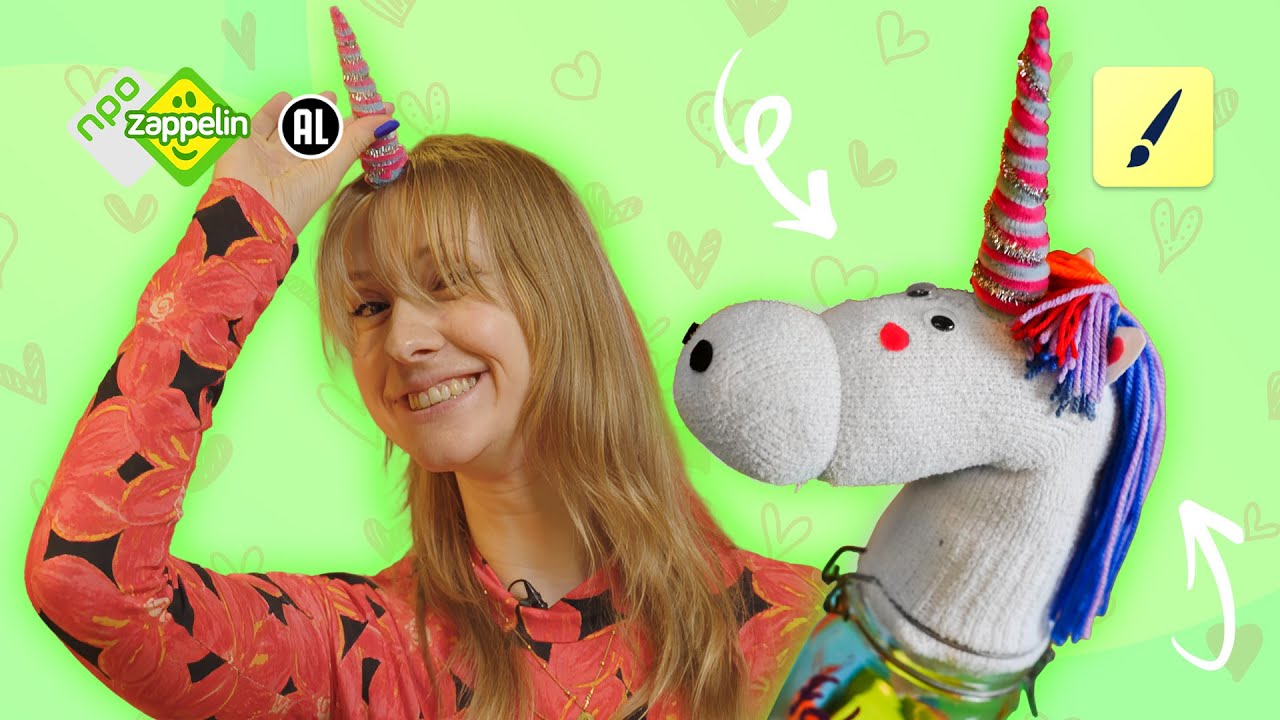 DIY: ROSALIE MAAKT EEN UNICORN 🦄&nbsp;POT VOL MET GEHEIME BRIEFJES | Knutselfeest | NPO Zappelin