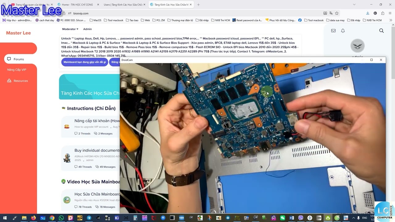 Làm thế nào sửa chữa được mainboard laptop mất nguồn đầu vào
