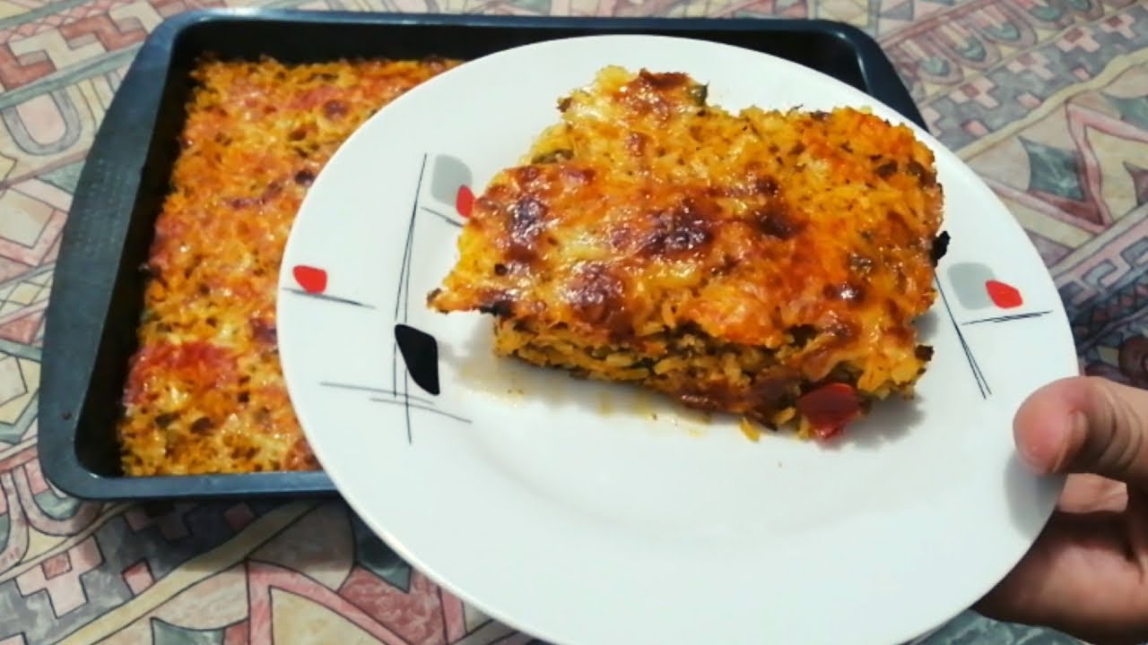 Pastel de arroz y carne picada | RECETA FÁCIL